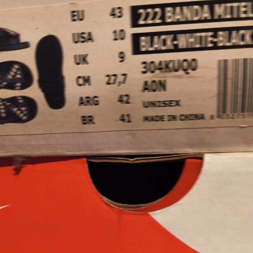 Kappa Black and White Sandals
